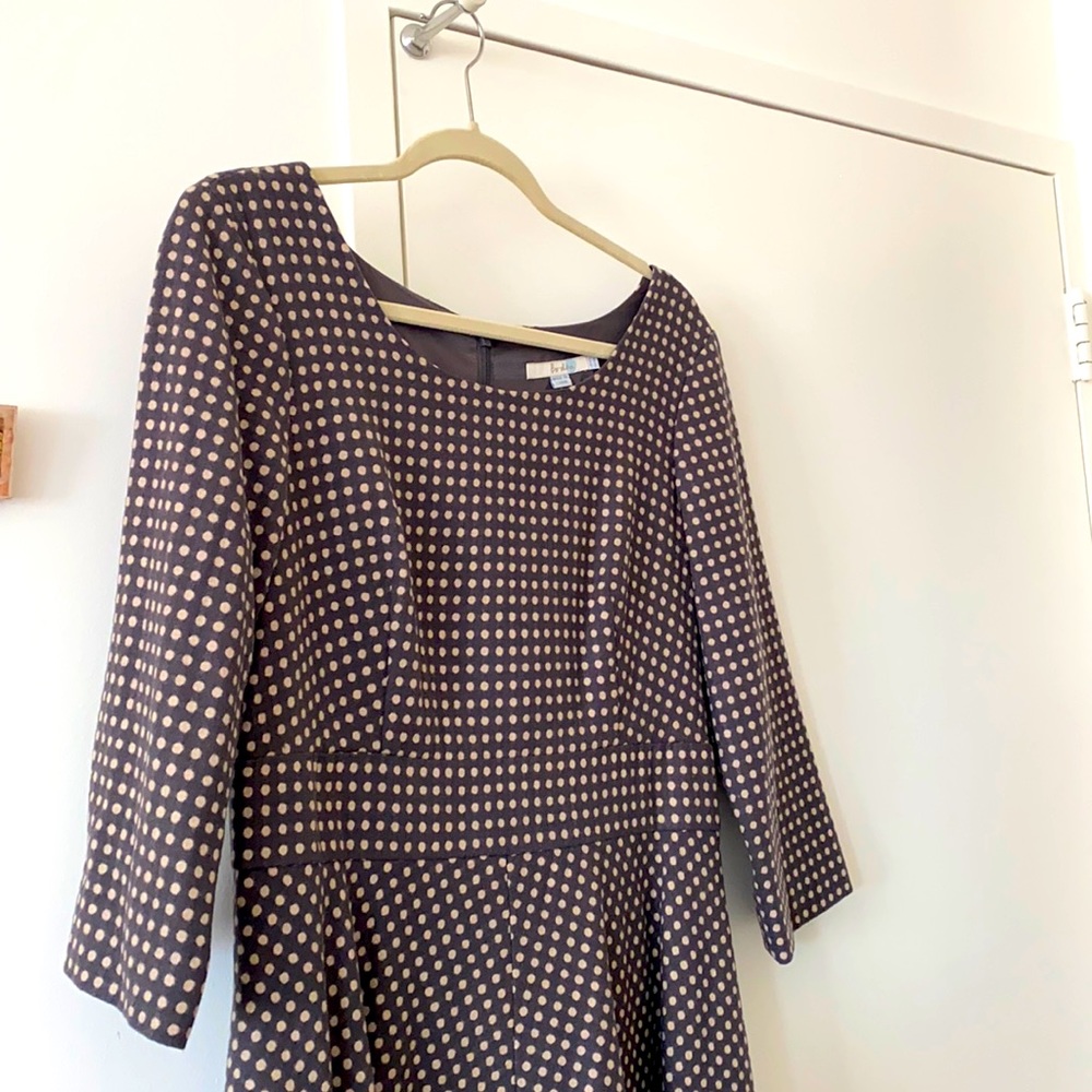 Boden Kate Dress Wool Dots Size 8 L (UK 12 L) NEW